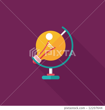 Light bulb flat icon with long shadow,eps10 12207644