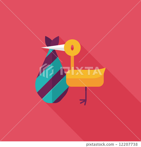 bird and baby flat icon with long shadow,eps10 bird and baby flat icon with long shadow,eps10 12207738