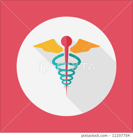 medical flat icon with long shadow - Stock Illustration [12207784] - PIXTA