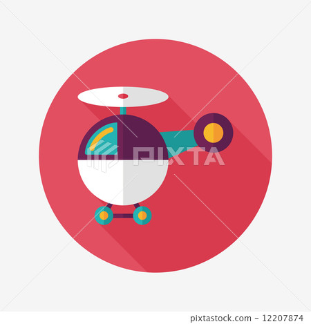 helicopter flat icon with long shadow,eps10 helicopter flat icon with long shadow,eps10 12207874