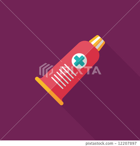 tube flat icon with long shadow tube flat icon with long shadow 12207897
