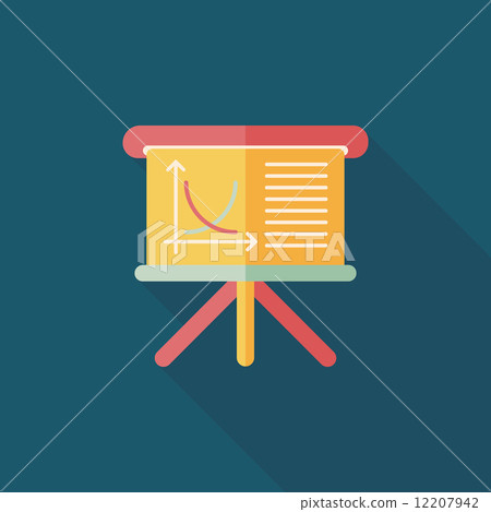 Board flat icon with long shadow,eps10 12207942