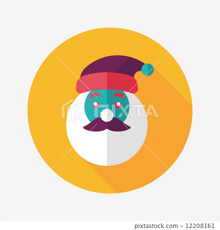 Santa Claus flat icon with long shadow eps10 - Stock Illustration ...