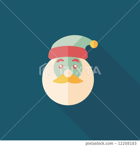 Santa Claus flat icon with long shadow eps10 - Stock Illustration ...