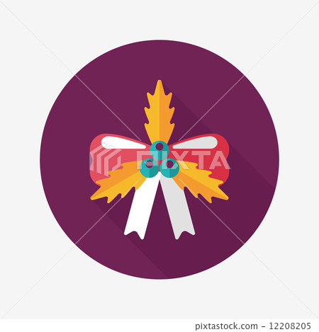 Christmas ribbon flat icon with long shadow,eps10 Christmas ribbon flat icon with long shadow,eps10 12208205