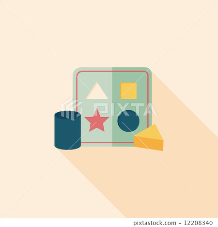 educational toy flat icon with long shadow,EPS 10 12208340