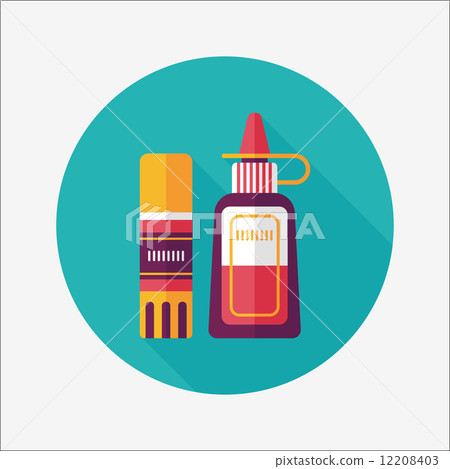 glue flat icon with long shadow,eps10 12208403