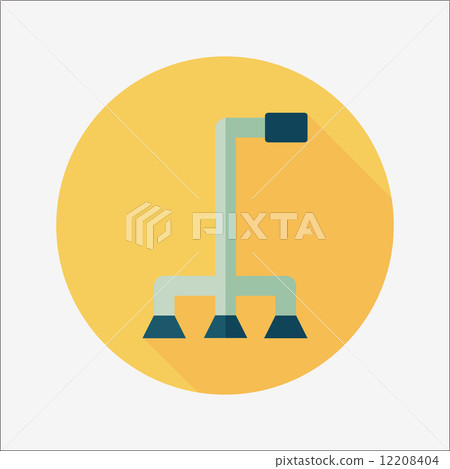 walking stick flat icon with long shadow walking stick flat icon with long shadow 12208404