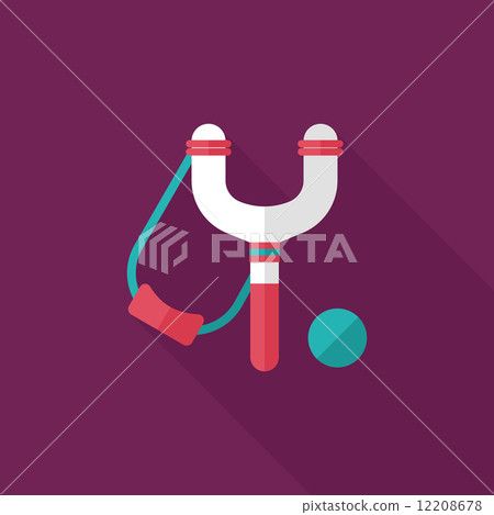 slingshot flat icon with long shadow,eps10 12208678