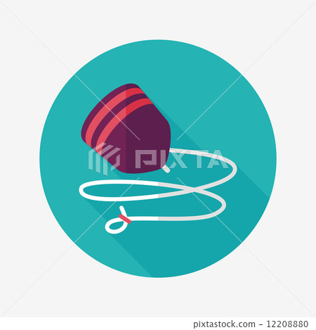 peg top flat icon with long shadow,eps10 - Stock Illustration [12208880 ...