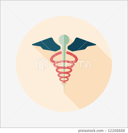 medical flat icon with long shadow - Stock Illustration [12208888] - PIXTA