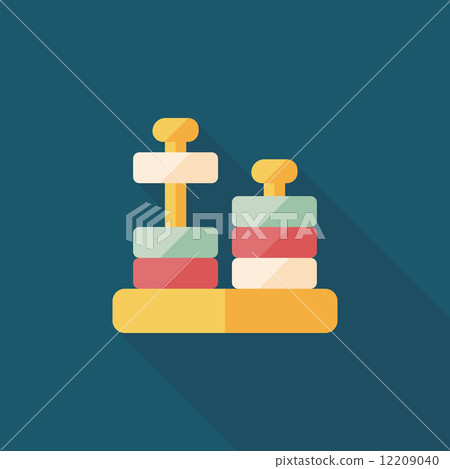 educational toy flat icon with long shadow,eps10 educational toy flat icon with long shadow,eps10 12209040