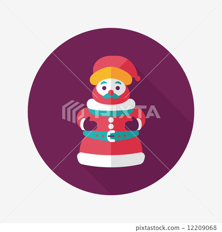 Santa Claus flat icon with long shadow eps10 - Stock Illustration ...