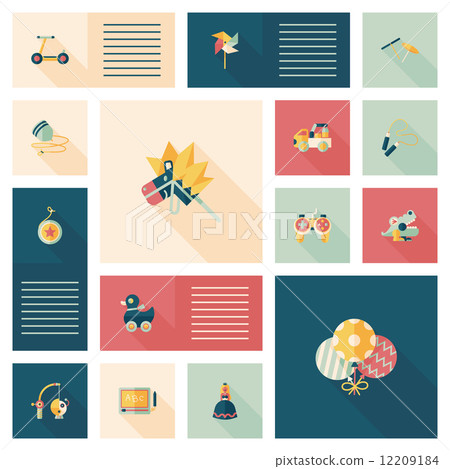 kid toys flat app ui background,eps10 12209184