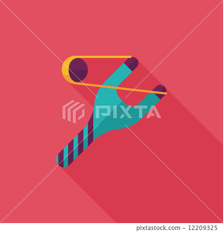 Slingshot flat icon with long shadow,eps10 12209325