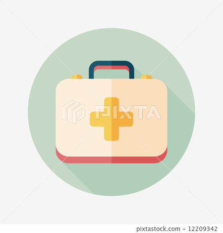 first aid kit flat icon with long shadow first aid kit flat icon with long shadow 12209342