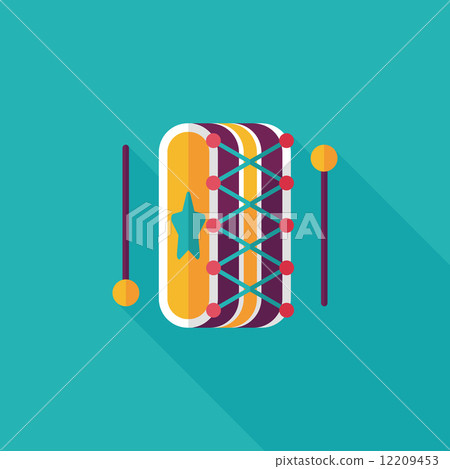 drum flat icon with long shadow,eps10 drum flat icon with long shadow,eps10 12209453