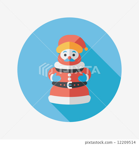 Santa Claus flat icon with long shadow eps10 - Stock Illustration ...