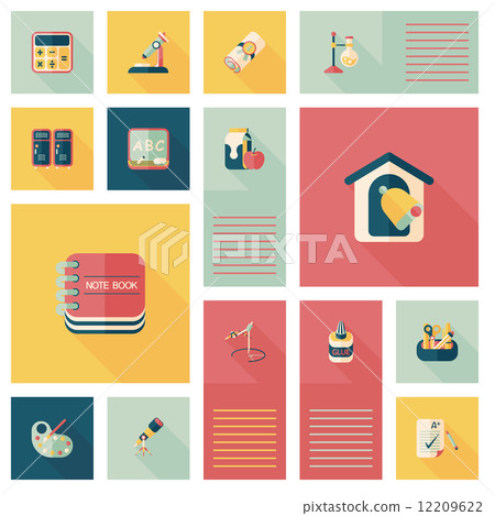back to school flat ui background,eps10 12209622
