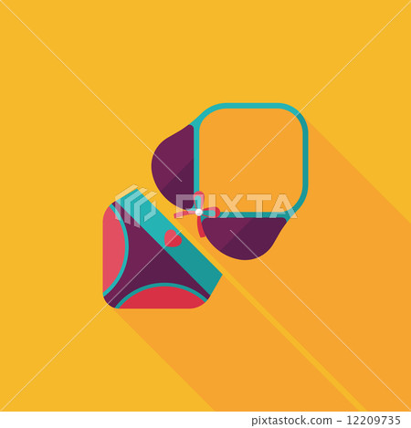 Swimming suit flat icon with long shadow - Stock Illustration [12209735 ...