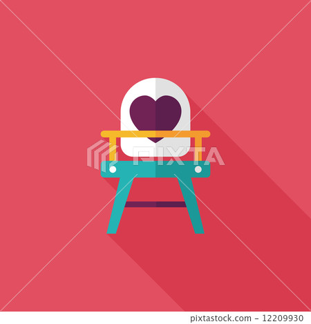 baby high chair flat icon with long shadow,eps10 baby high chair flat icon with long shadow,eps10 12209930