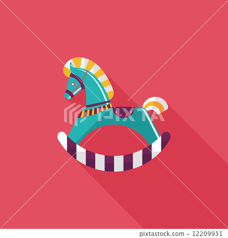 horse toy flat icon with long shadow,eps10 horse toy flat icon with long shadow,eps10 12209931