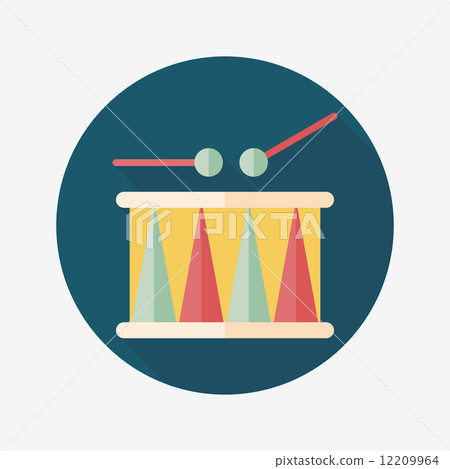 drum flat icon with long shadow,eps10 drum flat icon with long shadow,eps10 12209964