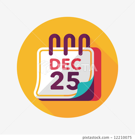 Calendar flat icon with long shadow eps10 12210075