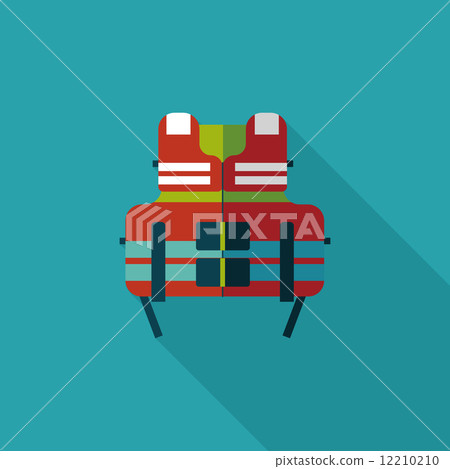 life vest flat icon with long shadow life vest flat icon with long shadow 12210210