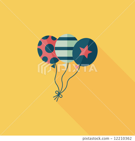 balloons flat icon with long shadow,eps10 balloons flat icon with long shadow,eps10 12210362