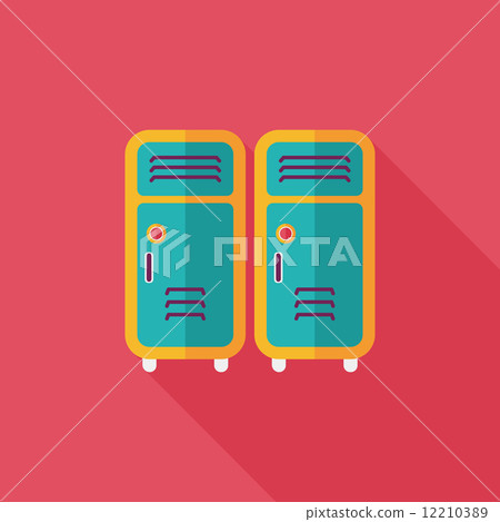 school lockers flat icon with long shadow,eps10 school lockers flat icon with long shadow,eps10 12210389