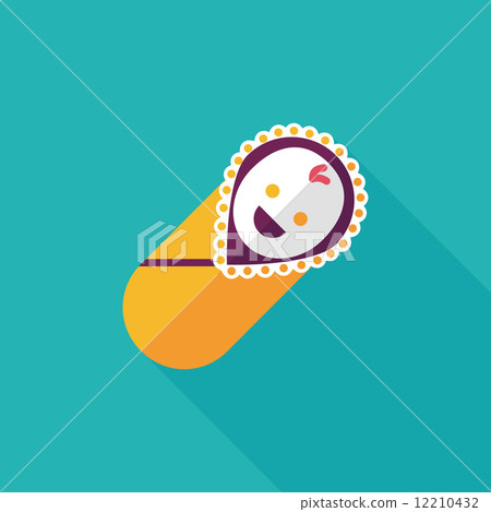 baby flat icon with long shadow 12210432