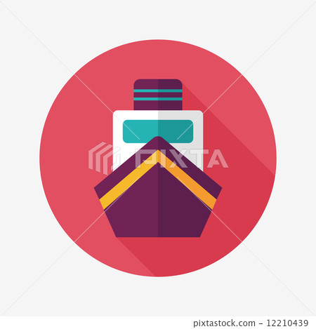 boat flat icon with long shadow 12210439