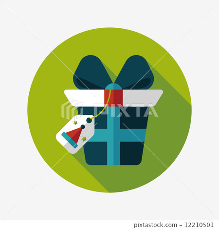 Christmas gift flat icon with long shadow,eps10 12210501