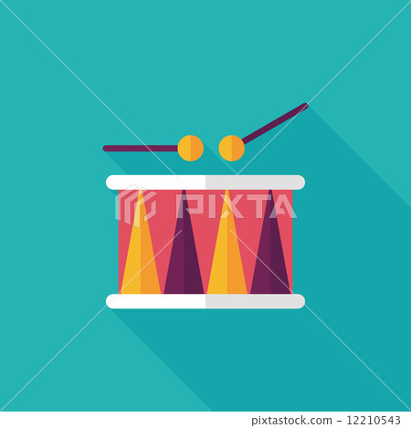 drum flat icon with long shadow,eps10 drum flat icon with long shadow,eps10 12210543