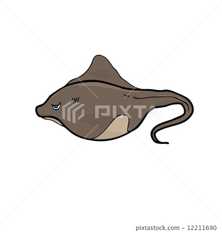 Stingray cartoon character drawing - Stock Illustration [12211690] - PIXTA