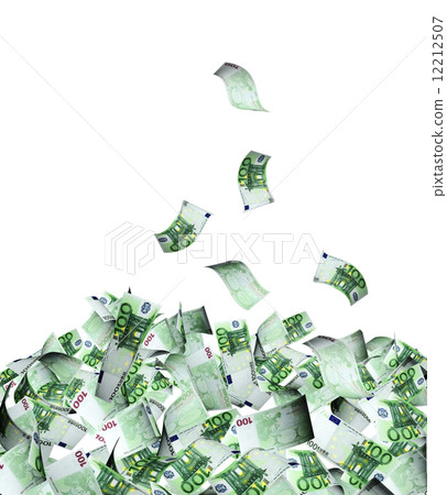 Flying banknotes of euro 12212507