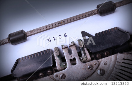 Vintage inscription made by old typewriter 12215833