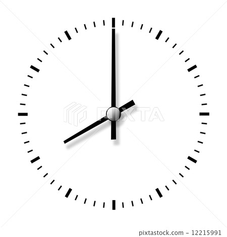 Clock without numbers isolated on white background. Clock without numbers isolated on white background. 12215991