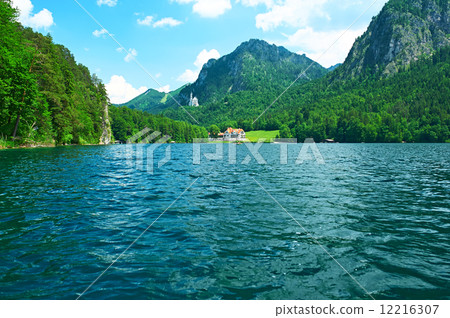 Alpsee lake at Hohenschwangau near Munich in Bavaria Alpsee lake at Hohenschwangau near Munich in Bavaria 12216307