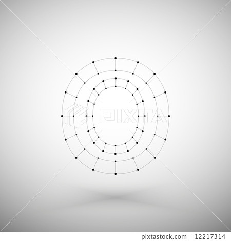Three dimensional mesh stylish alphabet letter sign isolated on white background, single color clear 12217314