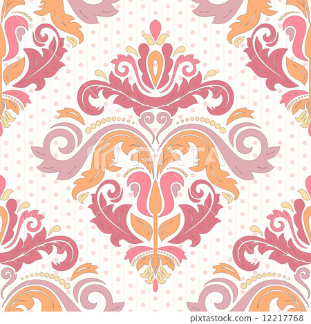 Floral Seamless Vector Pattern. Orient Abstract Background 12217768