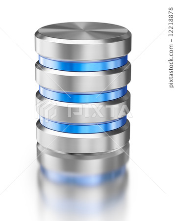 Hard disk drive data storage database icon symbol 12218878