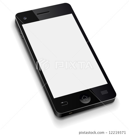 3D mobile phone template with blank white screen realistic vecto 3D mobile phone template with blank white screen realistic vecto 12219371