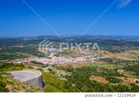 Es mercadal town viewed from Monte Toro 12219424