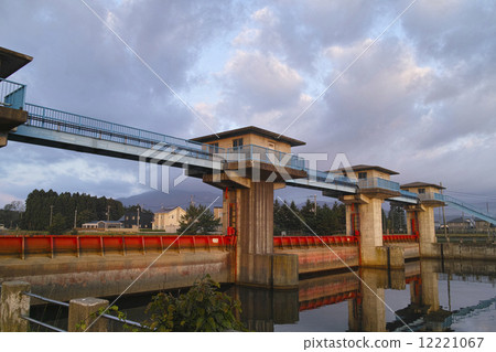 防洪閘門/河流/活動式/閘門 12221067