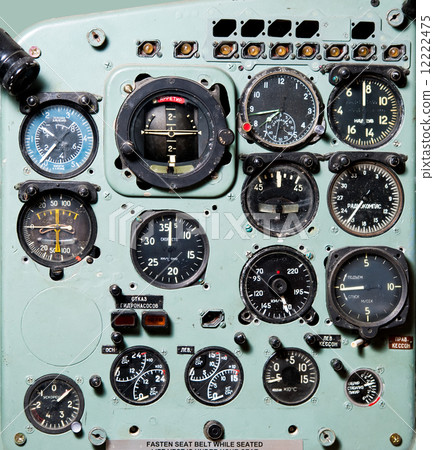 Detail of a airplane cockpit Detail of a airplane cockpit 12222475
