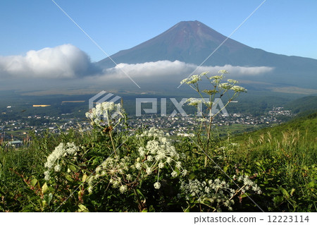 图库照片 初秋的富士山