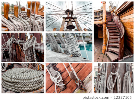 Collage of ship rigging Collage of ship rigging 12227105