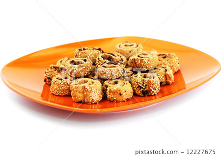 Rusks with sesame seeds and olives 12227675